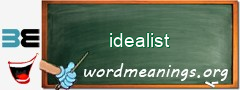 WordMeaning blackboard for idealist